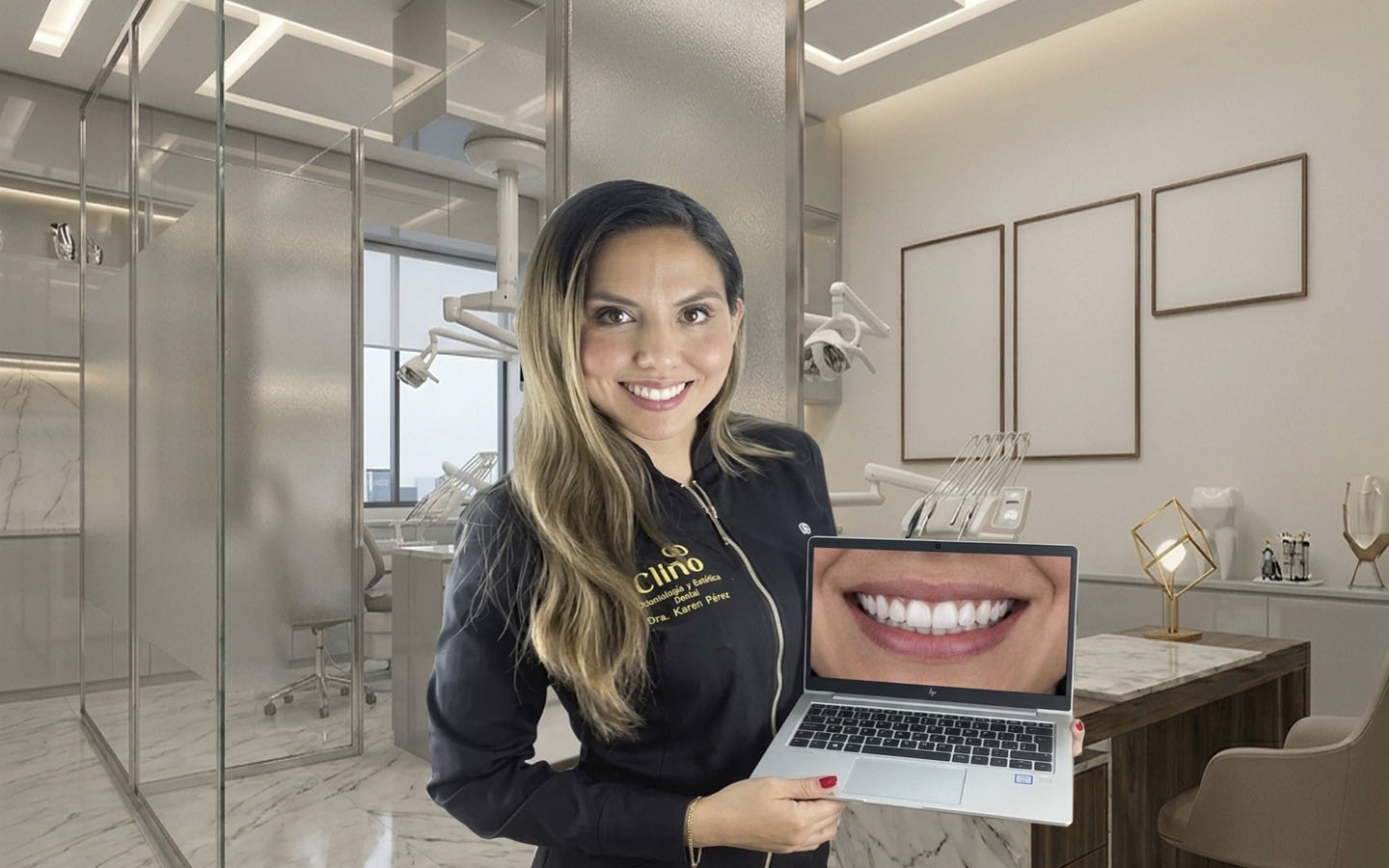 Dra. Karen Pérez — CLINO Odontología Estética · Dentista en Miraflores Lima